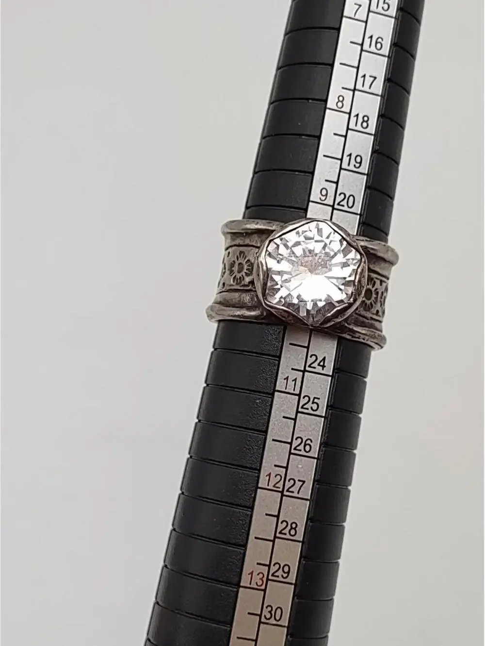 Silpada Queen For A Day Sterling CZ Ring R2208 Israel Sz 10 - Picture 3 of 4